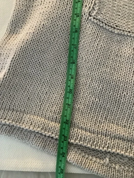 Hand Knit Cotton Shell Tee Top – Artisan Boho Coastal Beige - Picture 7 of 9